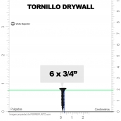 Tornillo Drywall 6 x 3/4