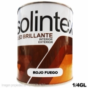 Esmalte Solintex Oleo Brillante 1/4 Gl Rojo Fuego