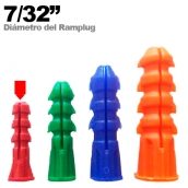 Ramplug Plastico Americano 7/32 Rojo