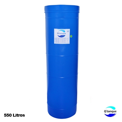 Tanque De 550 Litros Cilindrico Color Azul Marca Qtanque