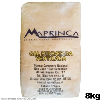 Saco de Cal de 8kg marca MAPRINCA