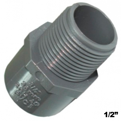 Conector 1/2 Pulgada Rosca Pega Macho