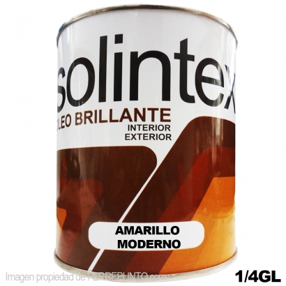 Esmalte Solintex Oleo Brillante 1/4 Gl Amarillo Moderno