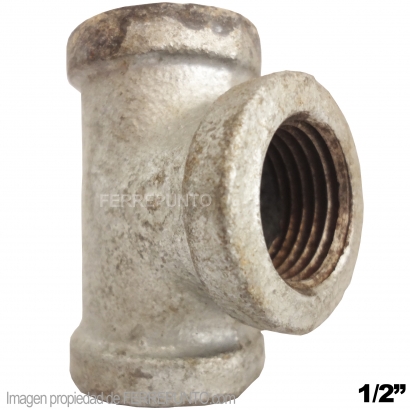 Tee Galvanizado De 1/2 Pulgada
