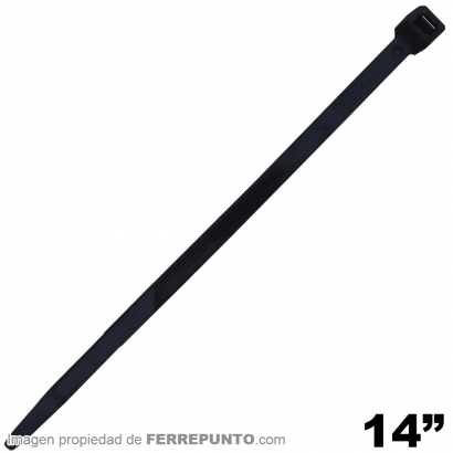 Tirrap Amarra Cable 14" NEGRO Para Tripoides (PRECIO UNIDAD)