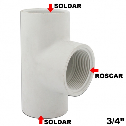 Tee 3/4 Pulgada De Pega y Roscar