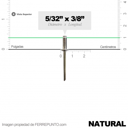 Remache Ciego 3/16 x 3/8 NATURAL