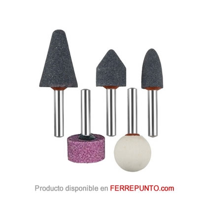 Piedra para Taladro o Dremel 5 Piezas
