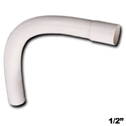 Curva 1/2 De Electricidad De Pvc Blanca