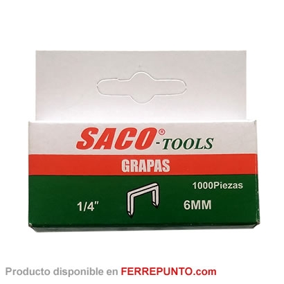 Grapas para Tapiceria de 1/4 pulgada (6mm) cajita de 1000 piezas
