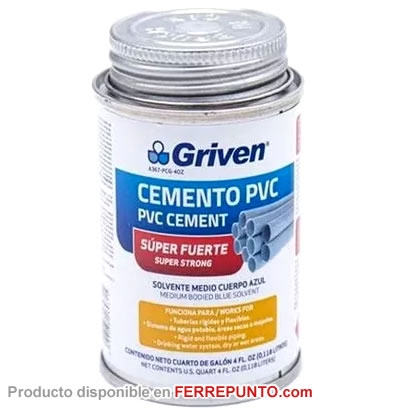 Pega PVC Super Fuerte de 118ml Griven