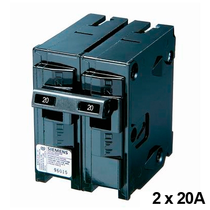 Breaker 2 x 20 Amp SIEMENS