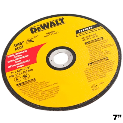 Disco de Corte de Metal de 7 Pulgadas DeWALT ULTRAFINO