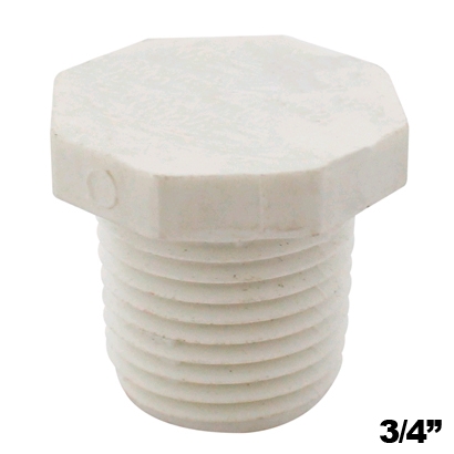 Tapon Macho 3/4 Plastico Rosca