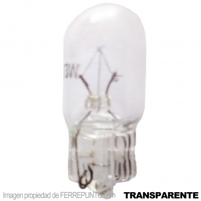 Bombillo Muelita 12v T10 TRANSPARENTE