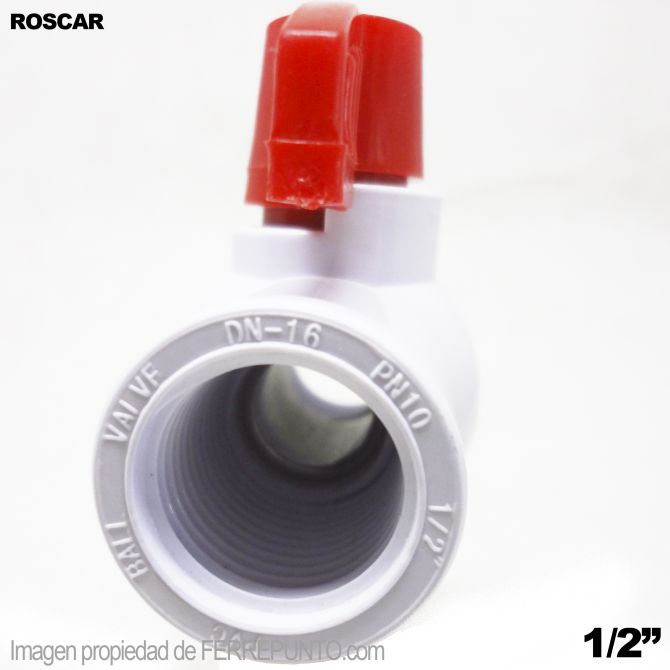 Llave De Paso 1/2 Pulgada Plastica ROSCAR